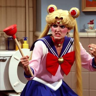 sailor moon is dressed as a sailor