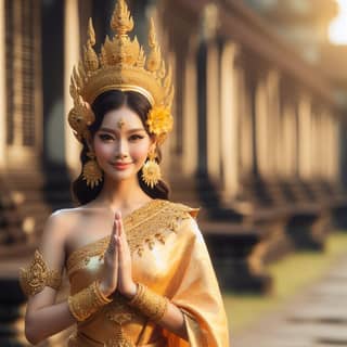 beautiful thai woman in traditional dress